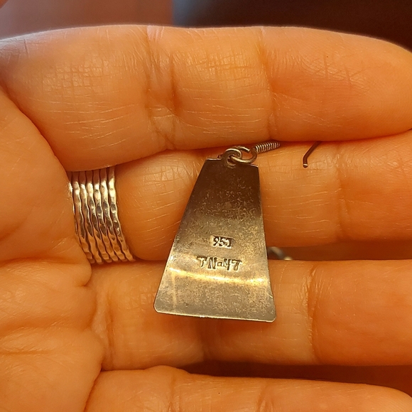 Vintage Sterling silver drop earrings - Picture 3 of 11